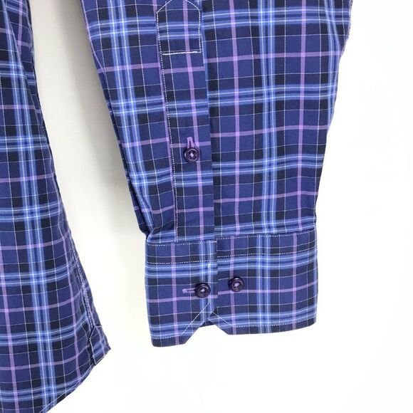 David Donahue Long Sleeve Button Up Shirt Men's XL Plaid 100% Cotton Workwear - Picture 3 of 12